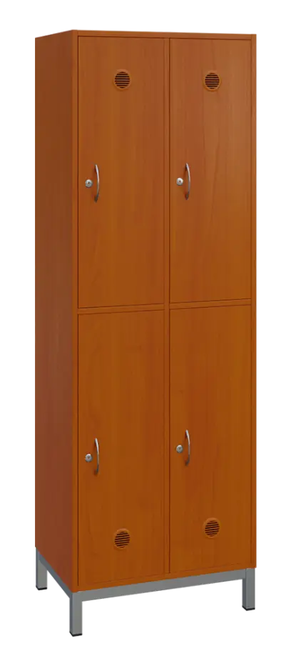 SBS-2222 šatní skříň 4-boxová, 1800x600x400 mm, kovové nohy, třešeň šumavská